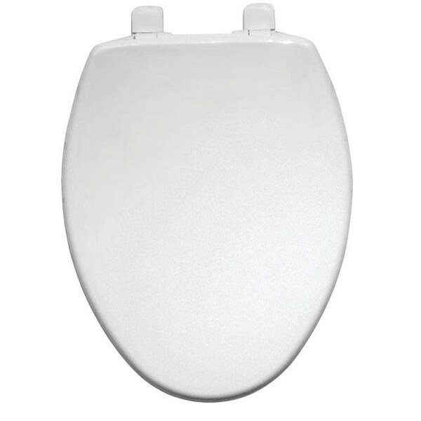 Mayfair Toilet Seat, Elongated, Plastic, White, TopTite Hinge 1580ARSL